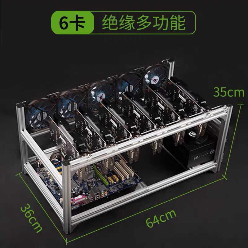 6 8 12 19 GPU mineur plate-for - 12 Gpu Open Air Frame Case avis et prix