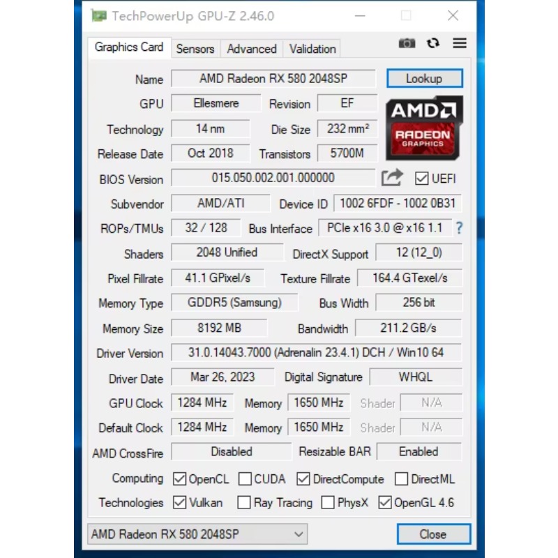 Carte graphique Hongyi DIY RX  - Rx 580 8Gb 2048Sp Gpu avis et prix