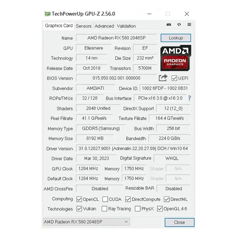 SOYO – carte graphique AMD Rad - Rx 580 8Gb 2048Sp Gpu avis et prix